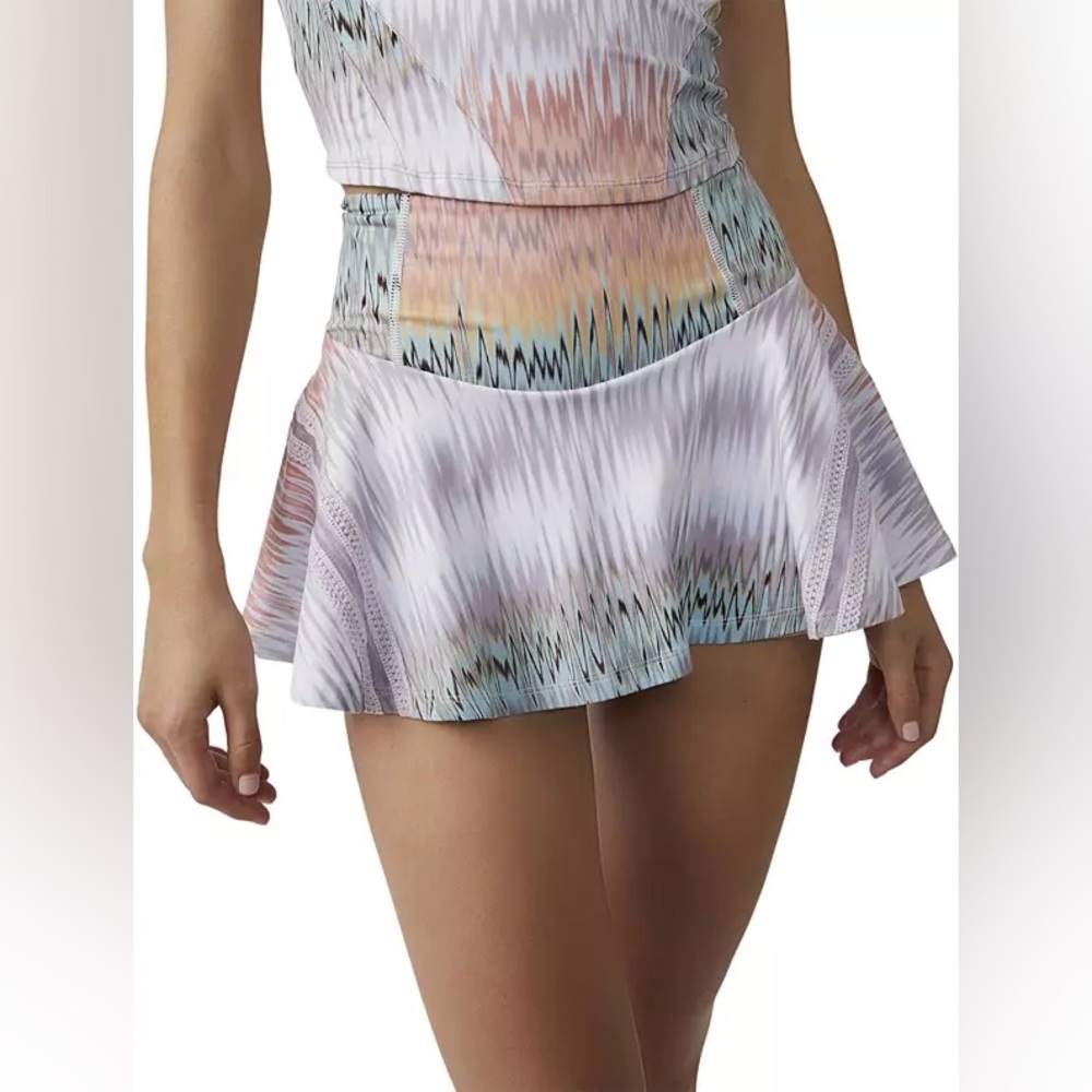 NWT FP Movement Pleats And Thank You Printed Skort - Sunspace Combo - Size Large